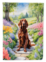 Irish Setter Spring Path House Flag