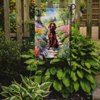 Irish Setter Spring Path Garden Flag