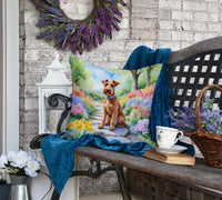 Irish Terrier Spring Path Throw Pillow