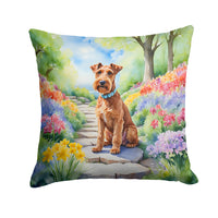 Irish Terrier Spring Path Throw Pillow