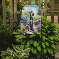 Irish Wolfhound Spring Path Garden Flag