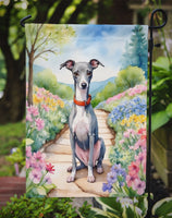 Italian Greyhound Spring Path Garden Flag