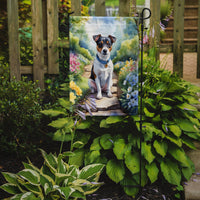 Jack Russell Terrier Spring Path Garden Flag