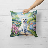 Kuvasz Spring Path Throw Pillow