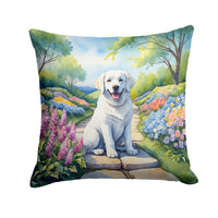 Kuvasz Spring Path Throw Pillow