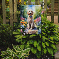 Labradoodle Spring Path Garden Flag