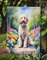 Labradoodle Spring Path Garden Flag