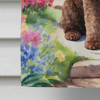 Labradoodle Spring Path House Flag