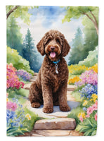 Labradoodle Spring Path House Flag