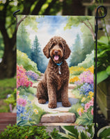 Labradoodle Spring Path Garden Flag