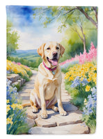 Labrador Retriever Spring Path House Flag