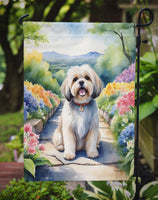 Lhasa Apso Spring Path Garden Flag