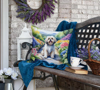 Lhasa Apso Spring Path Throw Pillow