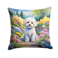 Maltipoo Spring Path Throw Pillow