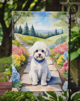 Maltipoo Spring Path Garden Flag