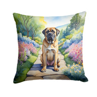 Mastiff Spring Path Throw Pillow