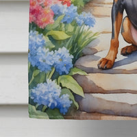 Miniature Pinscher Spring Path House Flag