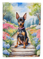 Miniature Pinscher Spring Path House Flag