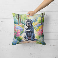 Neapolitan Mastiff Spring Path Throw Pillow