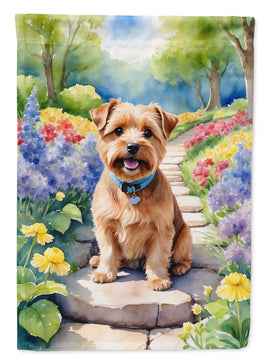 Norfolk Terrier Spring Path House Flag