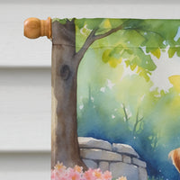 Norfolk Terrier Spring Path House Flag