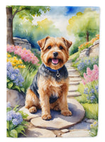 Norfolk Terrier Spring Path House Flag