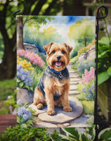 Norfolk Terrier Spring Path Garden Flag