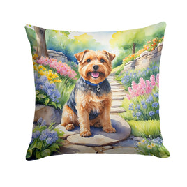 Norfolk Terrier Spring Path Throw Pillow