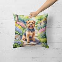 Norfolk Terrier Spring Path Throw Pillow