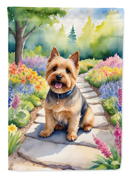 Norwich Terrier Spring Path House Flag