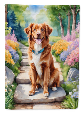 Nova Scotia Duck Tolling Retriever Spring Path House Flag