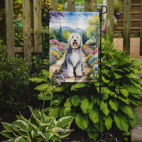 Old English Sheepdog Spring Path Garden Flag