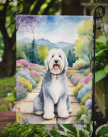 Old English Sheepdog Spring Path Garden Flag