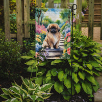 Pekingese Spring Path Garden Flag