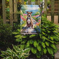 Pit Bull Terrier Spring Path Garden Flag