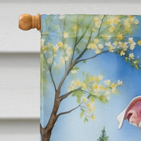 Pit Bull Terrier Spring Path House Flag