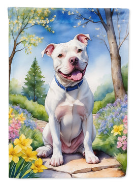 Pit Bull Terrier Spring Path Garden Flag