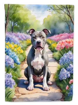 Pit Bull Terrier Spring Path Garden Flag