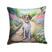 Pointer Spring Path Throw Pillow