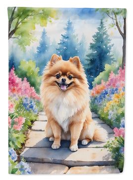 Pomeranian Spring Path House Flag