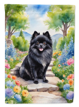 Pomeranian Spring Path House Flag