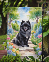 Pomeranian Spring Path Garden Flag