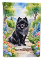 Pomeranian Spring Path Garden Flag