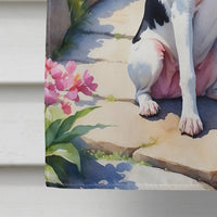 Rat Terrier Spring Path House Flag