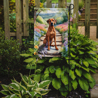 Rhodesian Ridgeback Spring Path Garden Flag