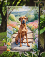 Rhodesian Ridgeback Spring Path Garden Flag