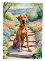 Rhodesian Ridgeback Spring Path Garden Flag