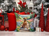 Rhodesian Ridgeback Spring Path Throw Pillow