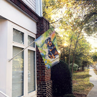 Rottweiler Spring Path House Flag