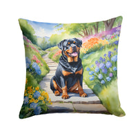 Rottweiler Spring Path Throw Pillow